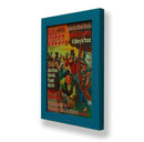 Framed original 1974 Real West magazine cover with a shootout. Framed with a one of a kind hand painted picture frame.