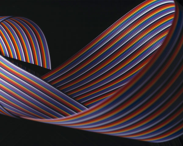 Art Print - An abstract photograph of computer/electronic wiring.