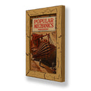 Framed original 1946 Popular Mechanics magazine cover with a giant trenching machine. Framed with a one of a kind hand painted picture frame.