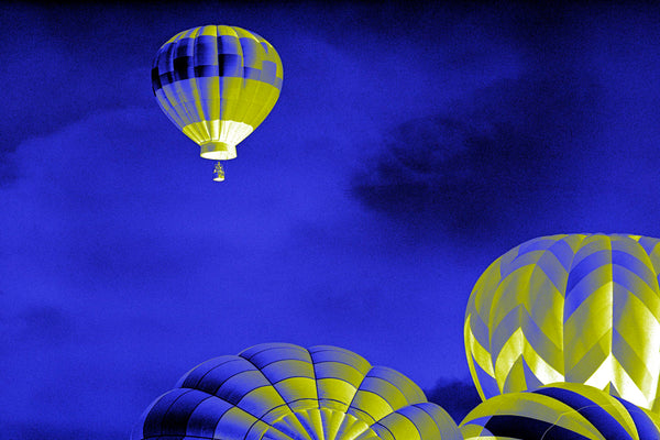 Metal Art Print - An abstract photograph of hot air balloons.