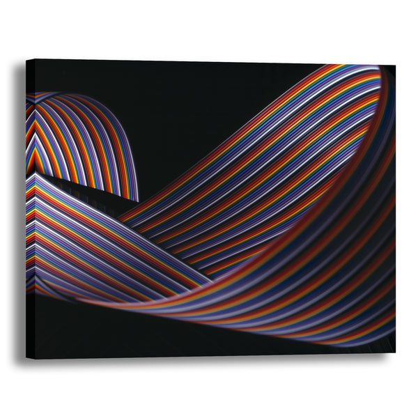 Canvas Art Print - An abstract photograph of computer/electronic wiring.