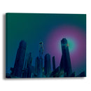 Canvas Art Print - An abstract photograph of a man on a wooden structure.