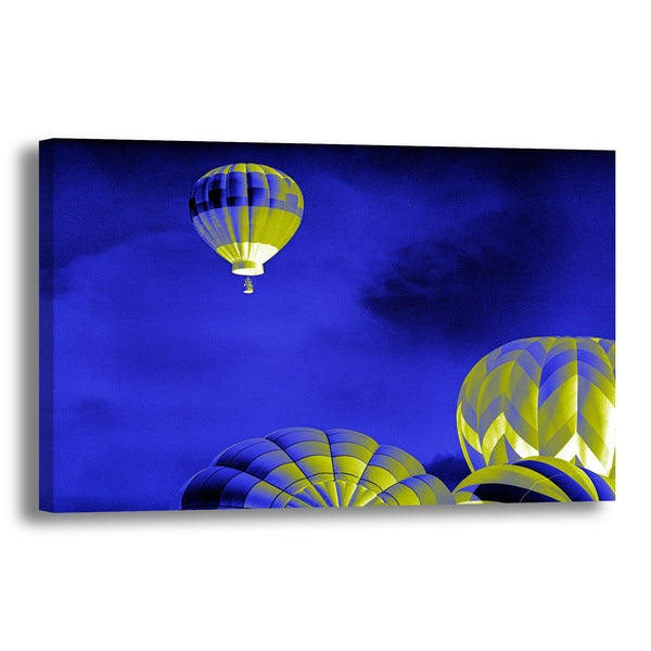 Canvas Art Print - An abstract photograph of hot air balloons.