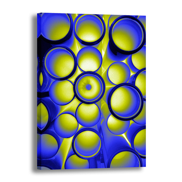 Canvas Art Print - An abstract photograph of plastic pipes.