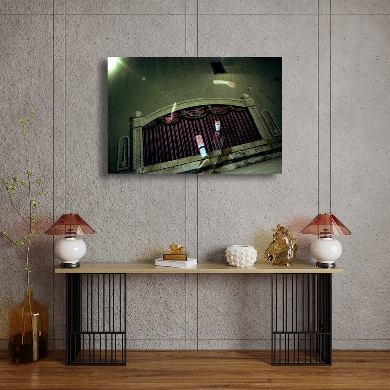 Canvas Art Print - An abstract photograph of a skateboarder.