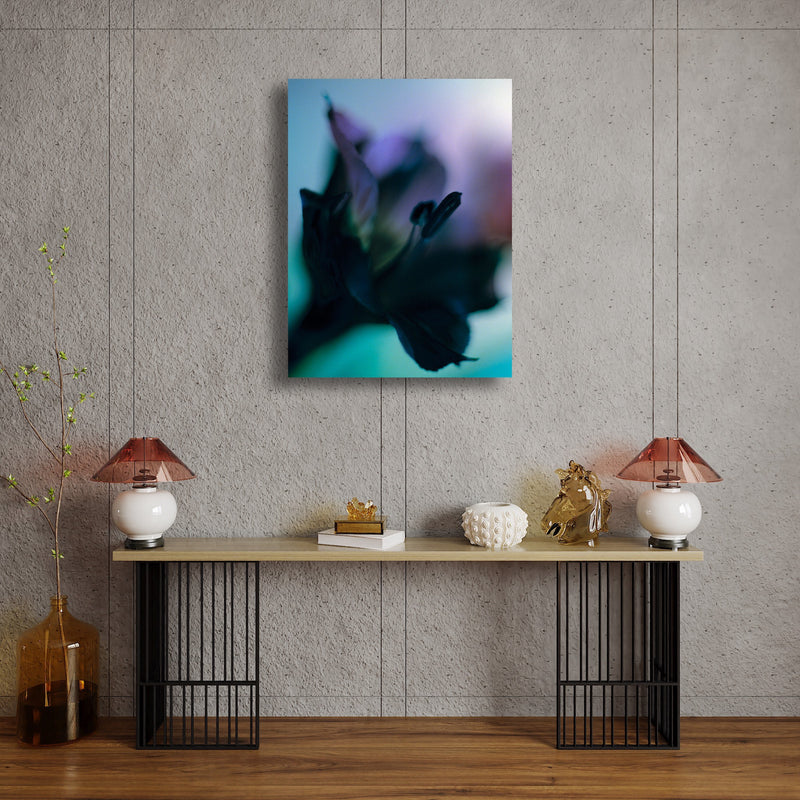 Canvas Art Print - A close-up photograph of an alstroemeria flower.