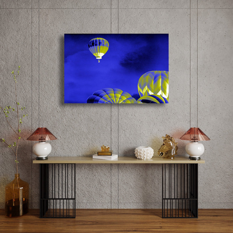 Canvas Art Print - An abstract photograph of hot air balloons.