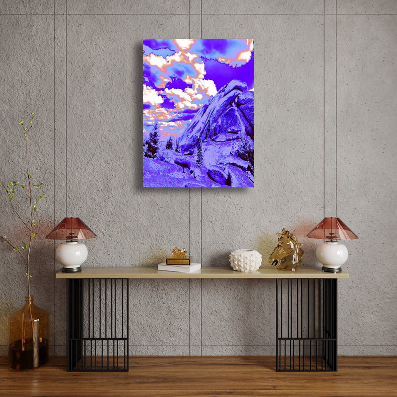 Canvas Art Print - An abstract photograph of a rock formation.