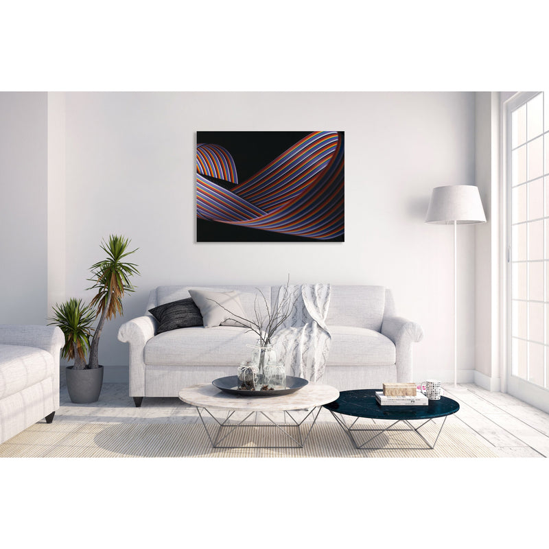 Canvas Art Print - An abstract photograph of computer/electronic wiring.