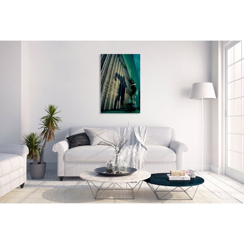 Canvas Art Print - An abstract photograph of a skateboarder.