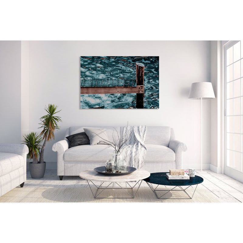 Canvas Art Print - An abstract photograph of a wooden dock.