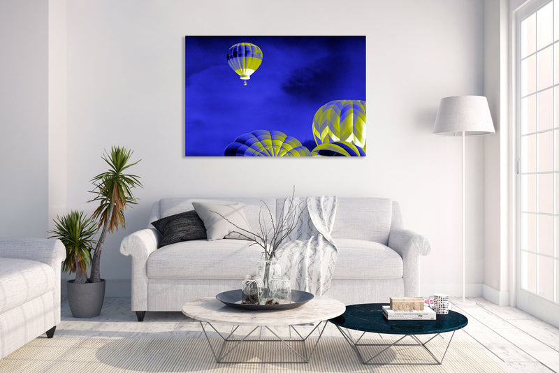 Metal Art Print - An abstract photograph of hot air balloons.