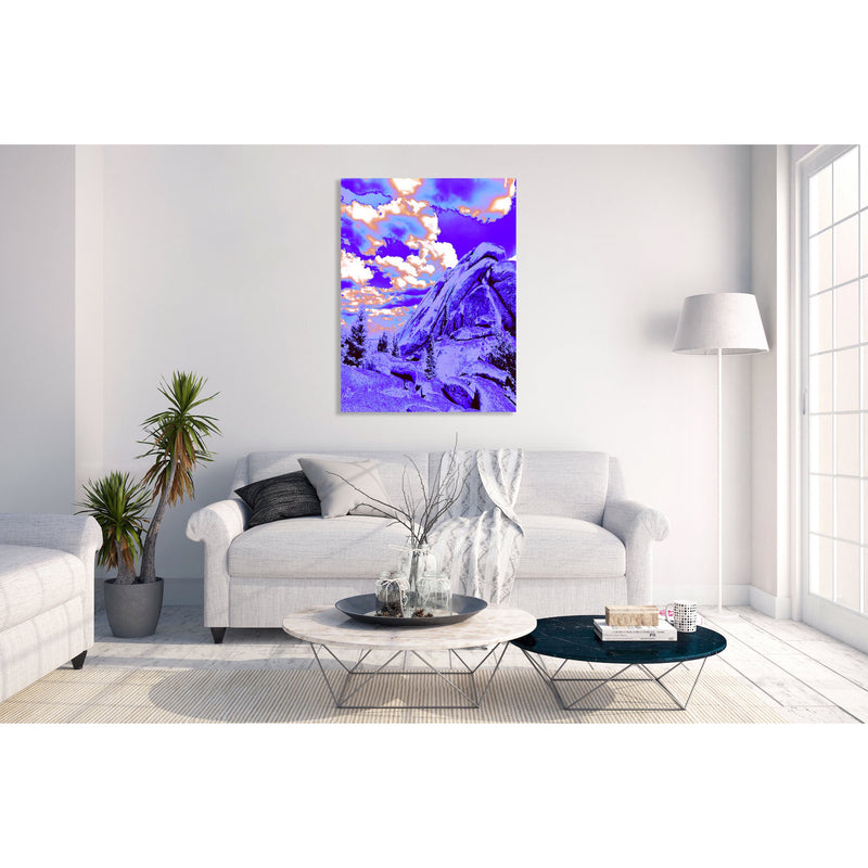 Canvas Art Print - An abstract photograph of a rock formation.