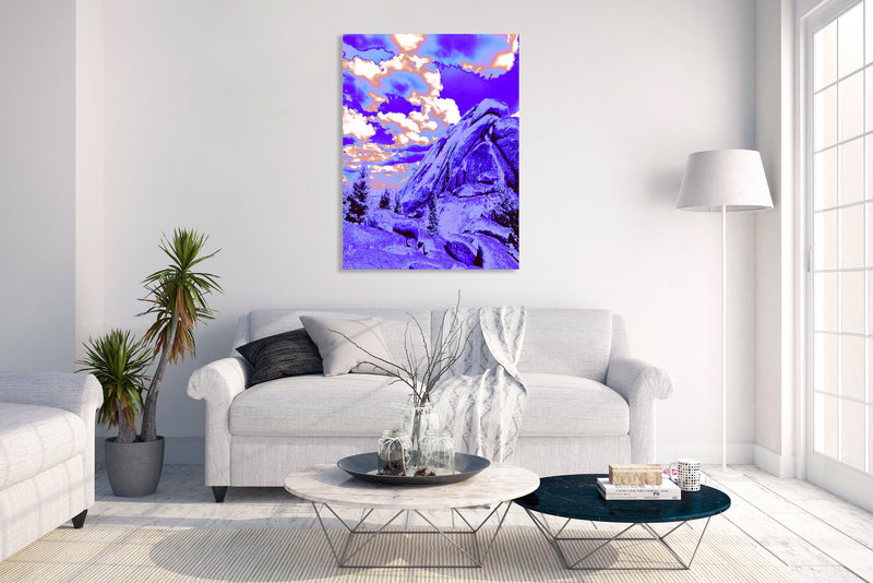 Metal Art Print - An abstract photograph of a rock formation.