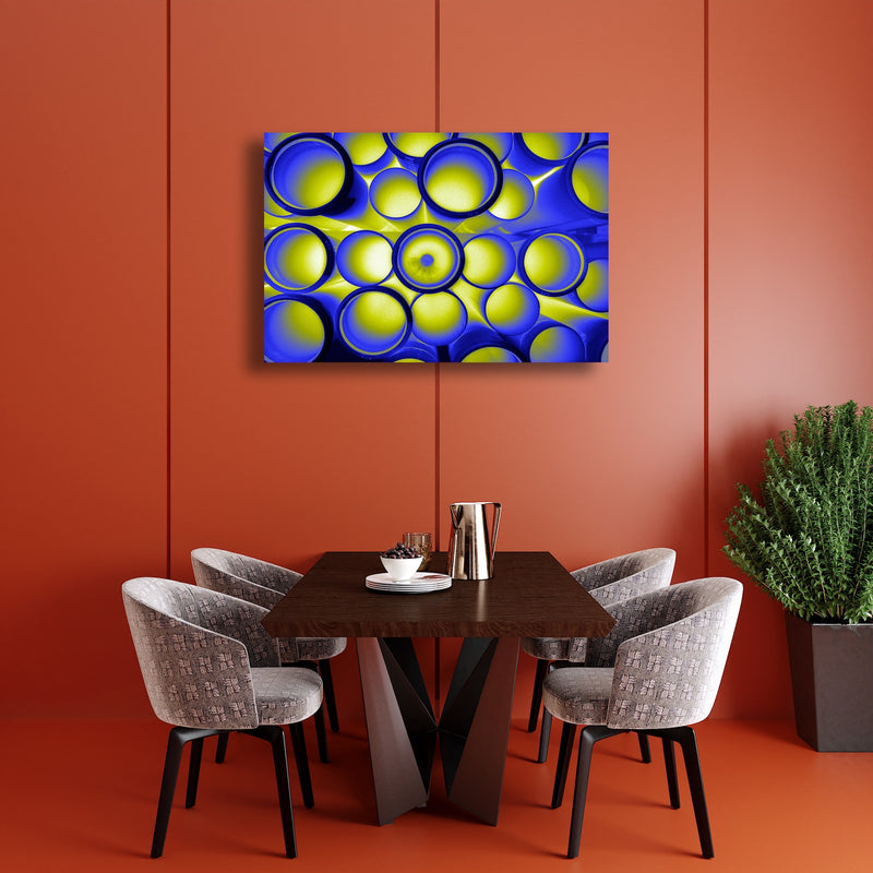 Canvas Art Print - An abstract photograph of plastic pipes.