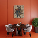 Art Print - An abstract photograph of colored metal angles.