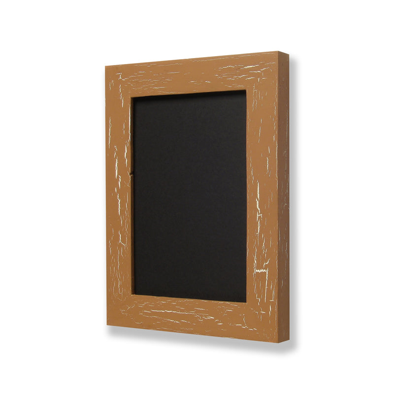 5” x 7” picture frame. One of a kind picture frame with hand painted crackle finish. Cinnamon & Wicker White.