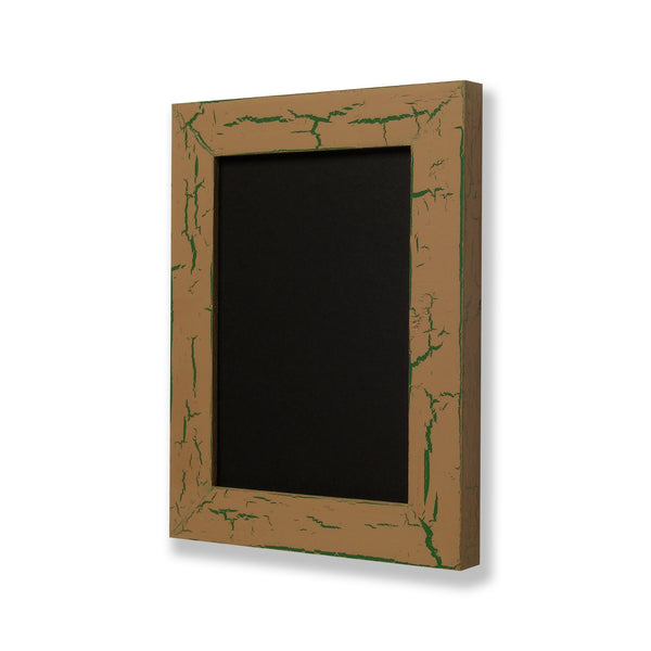 5” x 7” picture frame. One of a kind picture frame with hand painted crackle finish. Coffee Latte & Classic Green.