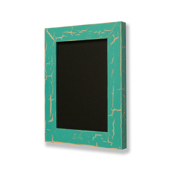 5” x 7” picture frame. One of a kind picture frame with hand painted crackle finish. Calypso Sky & Conch Shell.