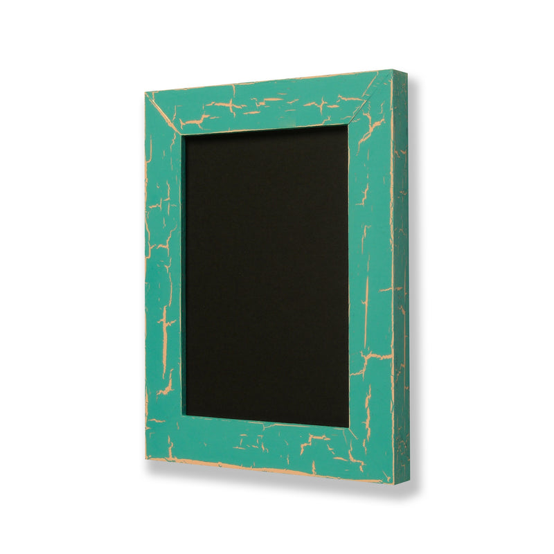 5” x 7” picture frame. One of a kind picture frame with hand painted crackle finish. Calypso Sky & Conch Shell.