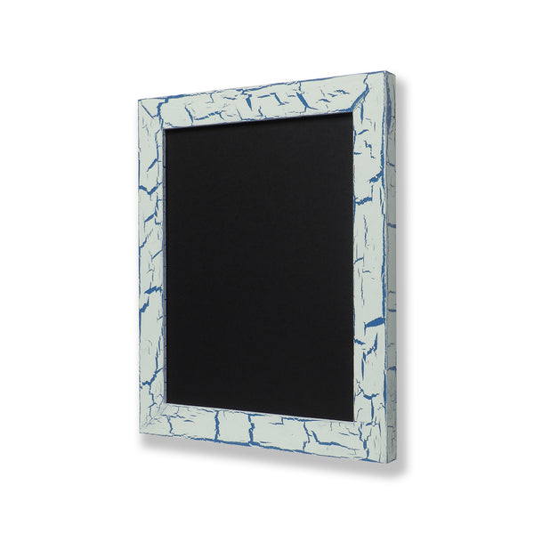 8” x 10” picture frame. One of a kind picture frame with hand painted crackle finish. Cottage White & Look At Me Blue.