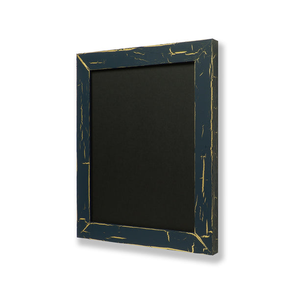 8” x 10” picture frame. One of a kind picture frame with hand painted crackle finish. Navy Blue & Bright Gold.