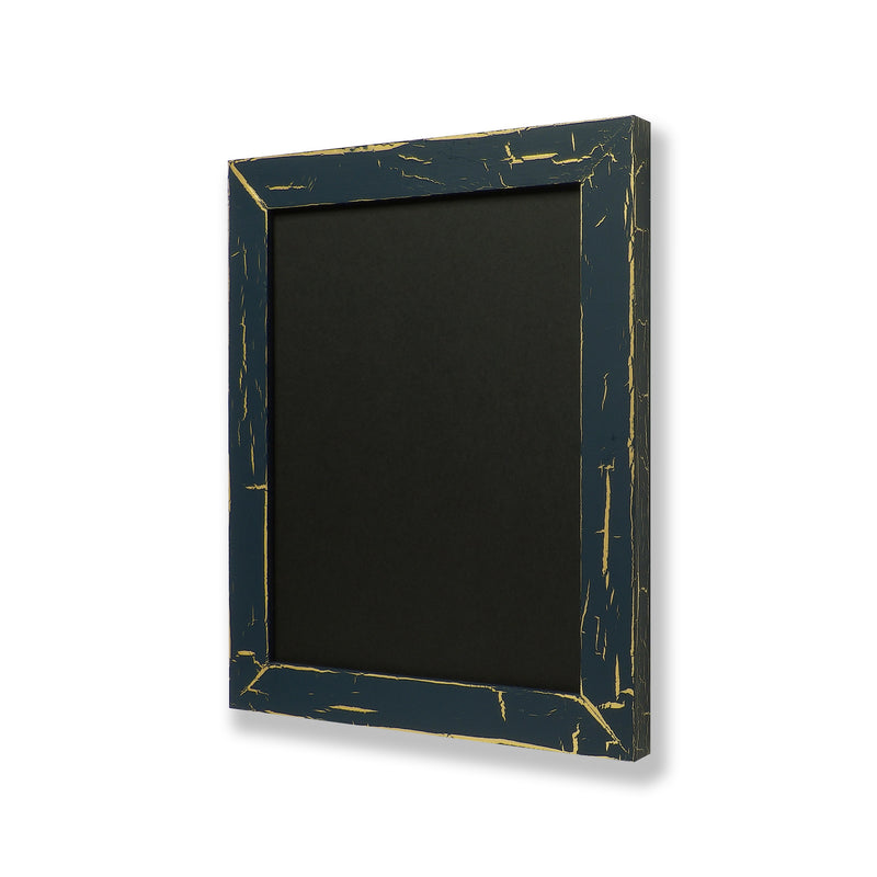 8” x 10” picture frame. One of a kind picture frame with hand painted crackle finish. Navy Blue & Bright Gold.